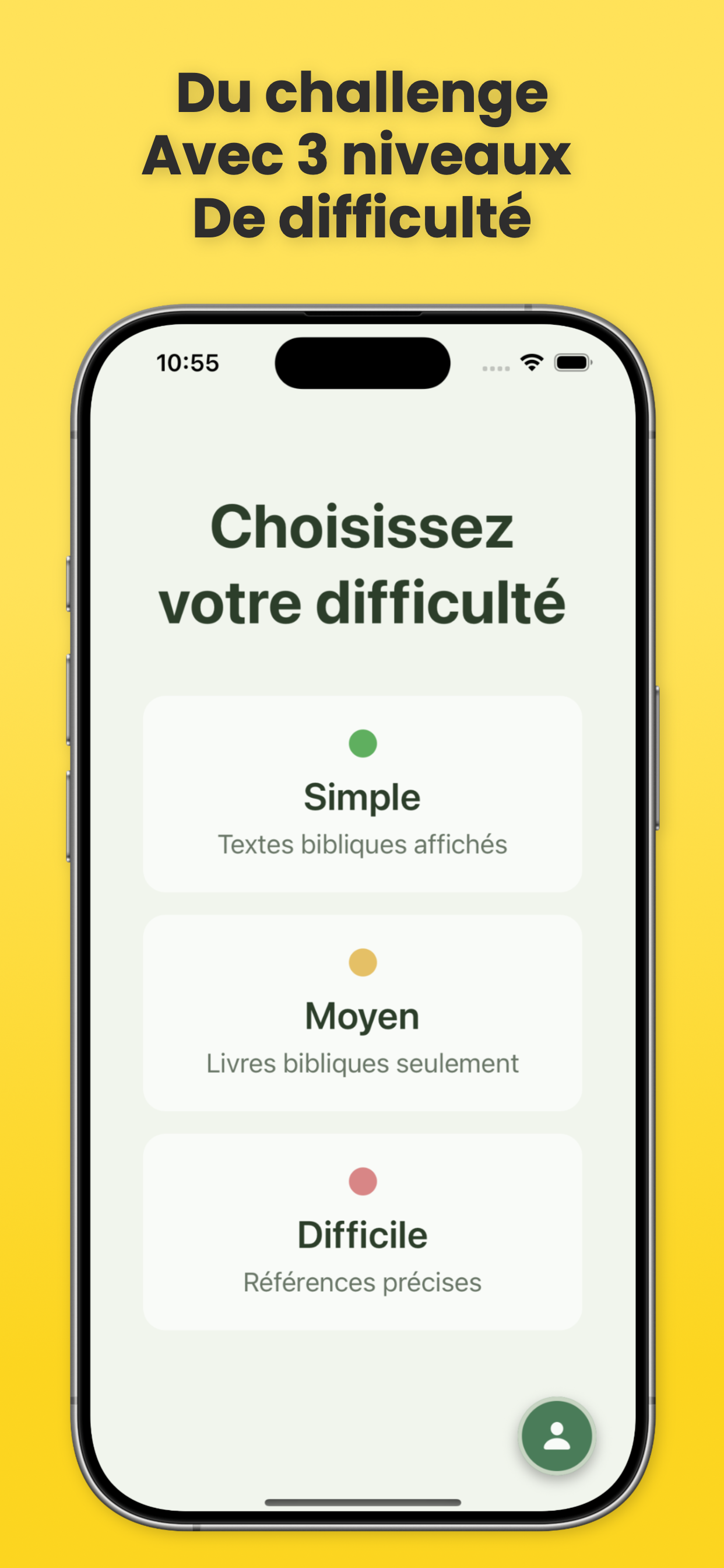 3 niveaux de difficulté